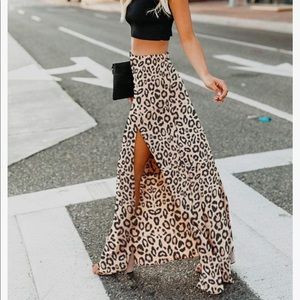 Chiffon Flowy Vintage Skirts Side Split Long Maxi Bottom